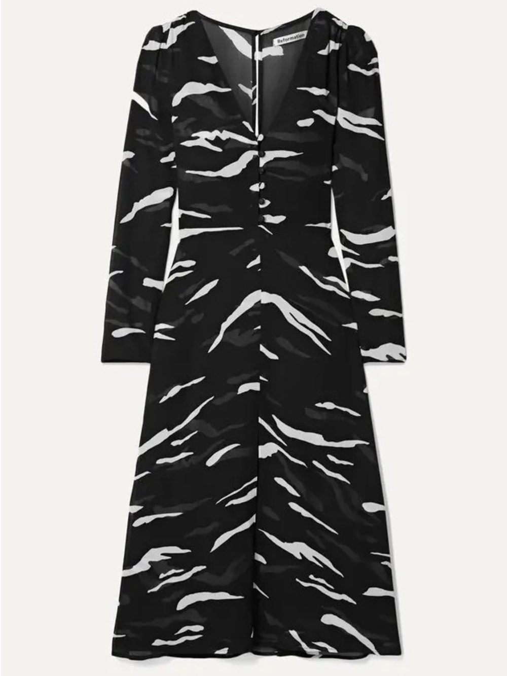 Women’s Reformation Orchard Printed Georgette Midi Dress - Size 10
